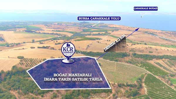 Çanakkalede Boğaz Manzrlı İmara Yakın Satılık Tarla