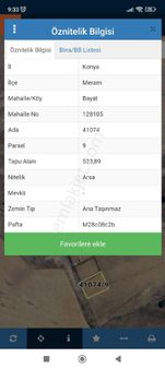 Meram Bayatta Satılık Arsa