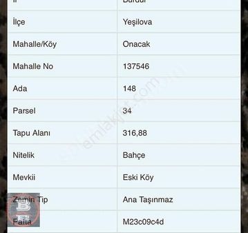 Salda Ve Burdur Gölü Yakını Yatırımlık Geleceği Parlak 316 M2