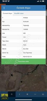 Korkuteli Taşkesiğinde 902.metrekare.acil