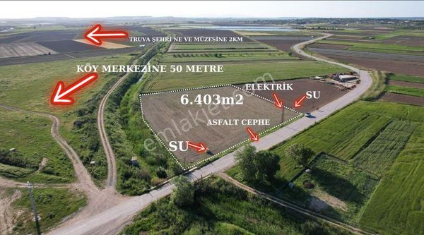 Çanakkale Tevfikiye Köyü Köy Dibi Satılık Tarla