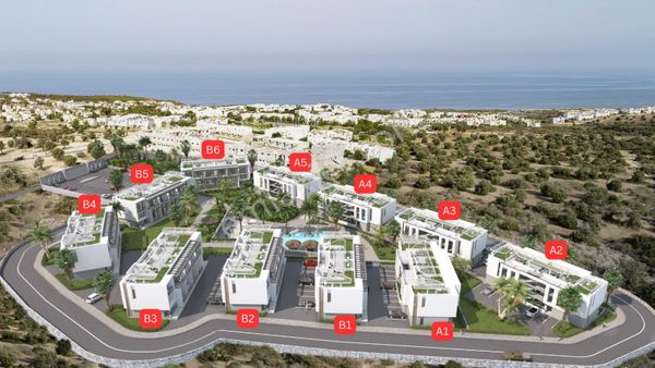 Kuzey Kıbrıs Girne Esentepe Bölgesinde Projeden Satılık Rezidans