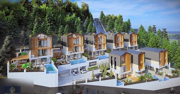 Alanya Tepe 2+1 110m² Daire Fiyatına Ultra Lüks Modern Villa !!!