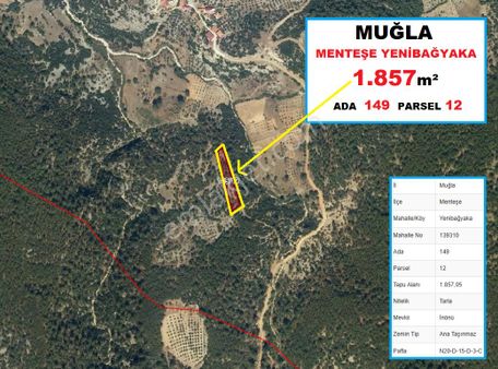 Muğla Menteşe Yenibağyaka 1.857 M2 Avantajlı Arazi