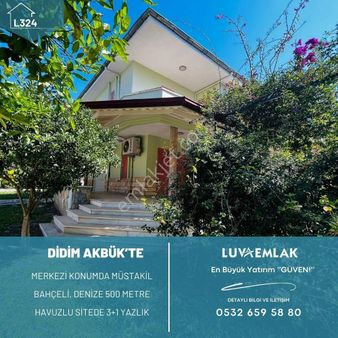 Didim Akbük’te Merkezi Konumda Denize 500 Metre Mesafede Müstakil Bahçeli 3+1 Yazlık