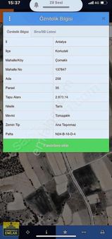 Antalya Korkuteli. Çomaklı Mahallesinde.2900.metrekare