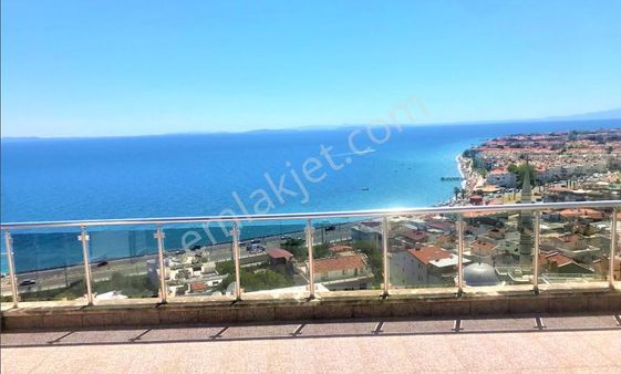 Altınoluk'ta Denize 150m Panoramik Deniz+kent Manz. 6+2 Dubleks