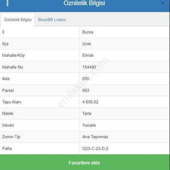 4600 M2 %50 Peşinat Geri Kalan 12 Taksit