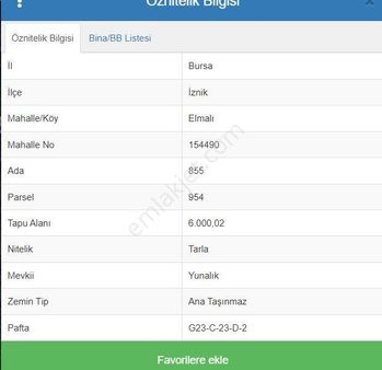 6 Dönüm %50 Peşinat Geri Kalanı 12 Ay Taksit