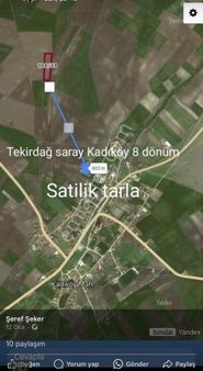 Tekirdağ Saray Kadiköy 8 Dönüm Tarla Köye Yakin Gelceğe Yatırımın Tek Adresi