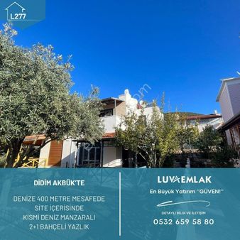 Didim Akbük’te Site İçerisinde Kısmi Deniz Manzaralı Müstakil Bahçeli 2+1 Eşyalı Villa