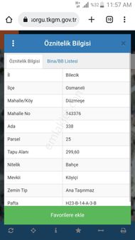 Osmaneli Düzmese De Satılık Arsa İmarlı Şok Şok Fıyat