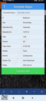 Balıkesir Dursunbey Hasanlar 3.652 M2 Satılık Arazi