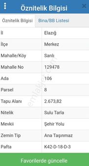 Alihan G.m.den Sarılı Köyü Bahçelik Satılık Tarla