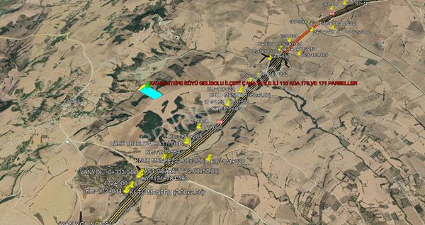 Gelibolu Kavaklıtepede Full Boğaz Ve Köprü Manzaralı 43 Dönüm İki Parsel Tarla