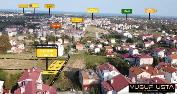 Yusuf Usta Gayrimenkul'den 19 Mayıs Yükseliş'te Full Deniz Manzaralı Satılık 4 Ayrı Arsa