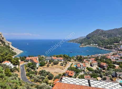 Marmaris Turunç'ta Tam Deniz Manzaralı 1+1 Muhteşem Daire