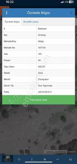 Balıkesir Sındırgı Aktaşta 422 M2 Yatırımlık Arazi Satılıktır