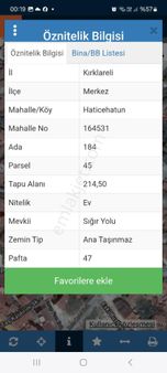 Kırklareli Merkez Haticehatun Mah.satılık Arsa