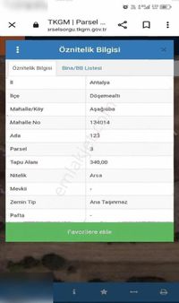 Döşemealtı Aşağıoba'da Acil Takasa Açık Villa İmarlı Arsa