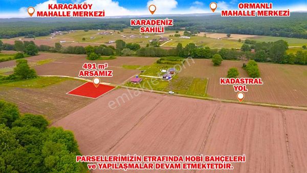 Çatalca Çiftlikköy'de 491 M2 Yola Cephe Orman Manzaralı Arsa