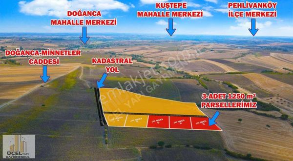 Pehlivanköy Doğanca 1.250 M2 Yola Yakın Yatırımlık Parseller