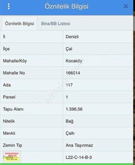 Mordoğan Emlaktan Çal Süller Anayoluna Sıfır Konumda Satılık Bağ