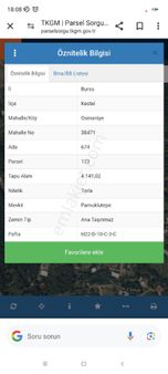 Bursa Kestel Osmaniye'de, Köye Yakın 4 Dönüm Tarla