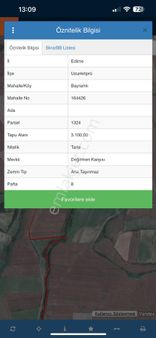 Edirne Uzunköprü Bayramlı Satılık Tarla