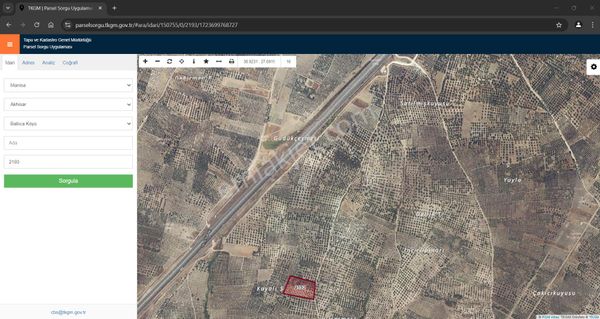 Manisa Akhisar Ballıca Köyünde Satılık Tarla