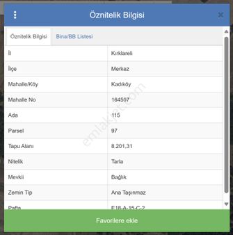 Kırklareli Merkez Kadıköyde Satılık 8.201 M2 Fırsat Arazi