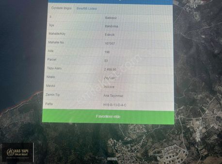 Balıkesir Bandırma Edincik Mahallesin De Denize 450m Mesafede