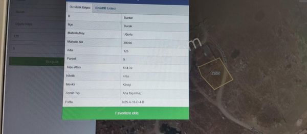 Bucak Uğurlu Köyünde 584 Metre Tek Tapu Arsa Arayanlara