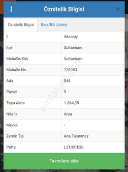 Sultanhanı Merkezde Satılık Arsa