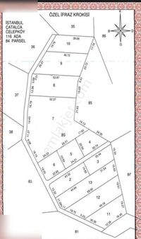 İstanbul Çatalca Celepköy Satılık M2'ler Arsa Tarla