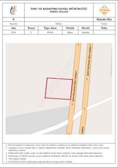 Yenice Mah.şht.polid Ekrem Ülker Cd.caddeye Cephe:850.m2 Arsa