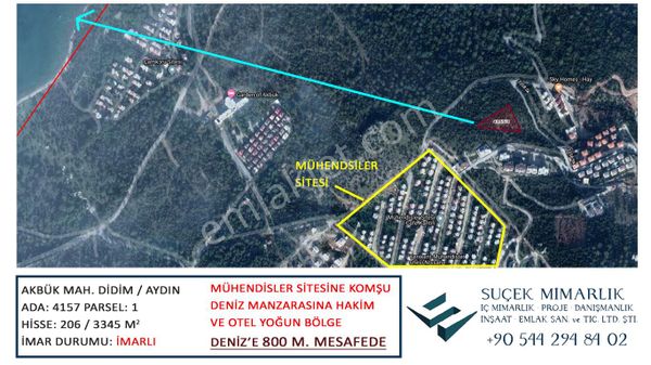 Konut İmarlı - Satılık Emsal:0.15/0.30 - Mühendisler Sitesi Önünde