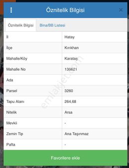 Güleroglu Emlakdan 530 Metre² Satılık Arsa Aydınlı Mahallesi