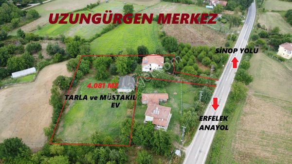 Uzungürgen Köyü Ev Bahçeli Müstakil Satılık Tarla
