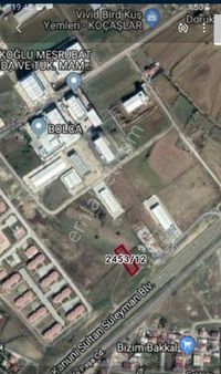 Tekirdağ Dumansız Sanayide 1413m2 Sanayi İmarlı Satılık Arsa