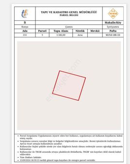 Şirin Gayrimenkülden İceri Çumrada Satılık Tarla