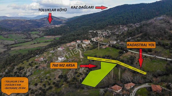 Çanakkale Bayramiç Kaz Dağlarında Satılık İmarlı Arsa
