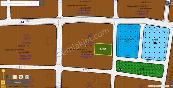 Saraçoğlu Caddesi Yakını 1. Kanalda Köşe Parsel 2 Kat İmarlı Arsa