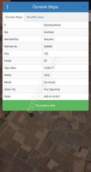 İscehisar Selçuklu Satılık Tarla