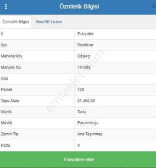 Esgyo'dan Sivrihisar'da Satılık Kelepir Tarlalar