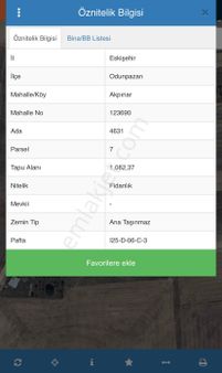 Conker İnşaat Emlak'tan Akpınar Mahallesi 1.082 M2 Satılık Tarla