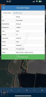 Denizli Pamukkale Korucukta Satılık Tarla