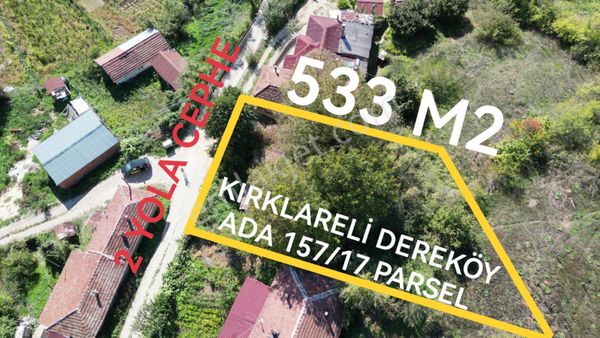 Kırklareli Dereköy Doğanın Yeşilin İçinde %60 İmarlı 533m2 Arsa