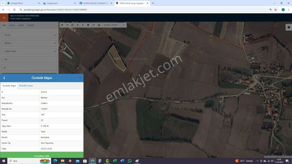 Çorum Merkez Celilkırı Köyünde Şehre Yakın Tarlamızın Hissesi