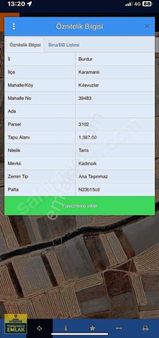 Burdur Karamanlı Kılavuzlar Köyünde.1400.metre Kare